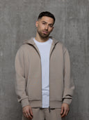 Hoodie Zip Through - Taupe