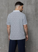Men's Jacquard Polo - White